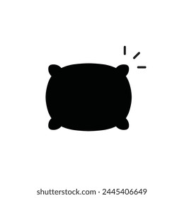 Pillow vector icon. Pillow flat sign design. Cushion symbol pictogram. Pillow UX UI icon