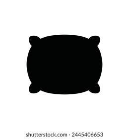 Vector de almohada. Diseño de señal plana de almohada. Pictograma del símbolo del cojín. Icono de IU de Pillow UX