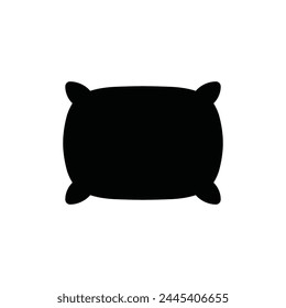 Vector de almohada. Diseño de señal plana de almohada. Pictograma del símbolo del cojín. Icono de IU de Pillow UX