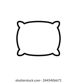 Vector de almohada. Diseño de señal plana de almohada. Pictograma del símbolo del cojín. Icono de IU de Pillow UX