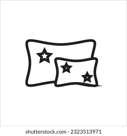 pillow vector icon line new