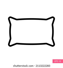 Pillow vector icon in line style design for website design, app, UI, isolated on white background. Editable stroke. EPS 10 vector illustration.