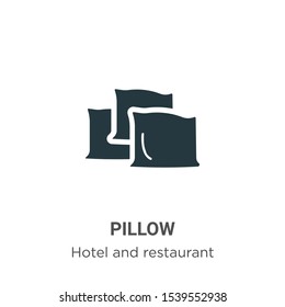 Pillow vector icon on white background. Flat vector pillow icon symbol sign from modern hotel and restaurant collection for mobile concept and web apps design.