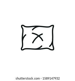 pillow vector icon on white background