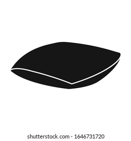 Pillow vector icon.Black vector icon isolated on white background pillow .