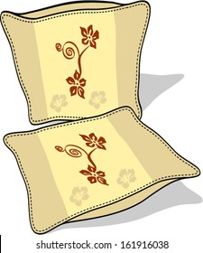  pillow vector illustration