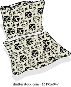  pillow vector illustration