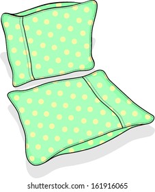  pillow vector illustration