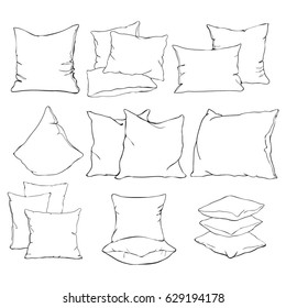 pillow, vector, illustration