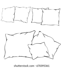 pillow, vector, illustration