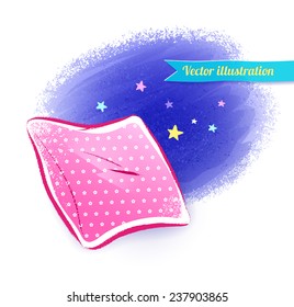Pillow. Vector illustration. Isolated.