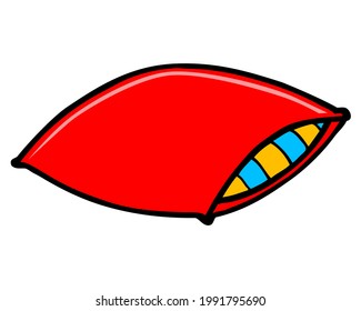 pillow vector illustration,
isolated on white background.top view