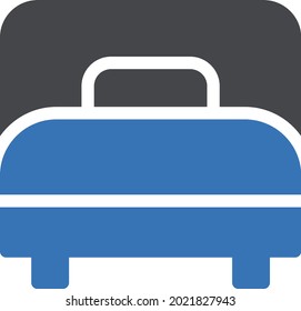 ilustración vectorial de almohada aislada en un fondo transparente. iconos vectoriales de glifo para el concepto o gráficos web.