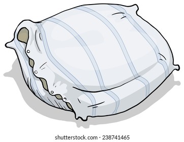 pillow, vector illustration, isolated on white