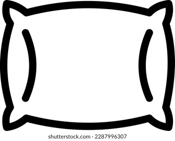 Kissen, Vektorgrafik auf transparentem Hintergrund. Hochwertige Symbole. Dünne Vektorsymbole für Konzept und Grafikdesign. 
