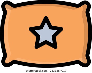 ilustración de pillow Vector sobre un fondo transparente. Símbolos de calidad premium. Icono vectorial de trazo para el concepto y diseño gráfico.