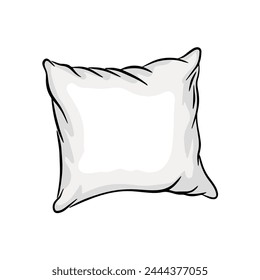 Pillow vector illustration, symbol comfortable sleeping 