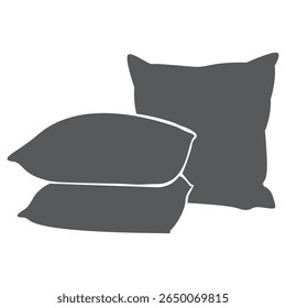 Illustration des Kissen-Vektorliniensymbols.
