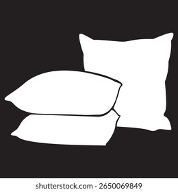 Pillow Vector Line Icon Illustration.