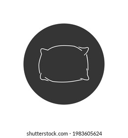 Pillow vector line icon in modern flat style sign