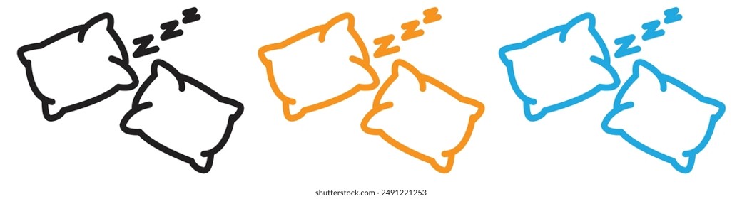 Pillow vector logo set collection for web app ui