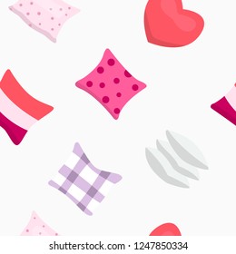 Pillow vector pattern. Sleeping cartoon texture. relax.