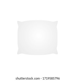 Pillow white icon vector illustration isolated on white background.