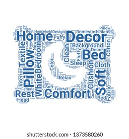 pillow word cloud. tag cloud about pillow