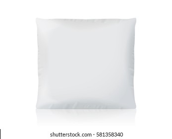 Pillow for your design and logo. Easy to change colors. Mock Up Vector template