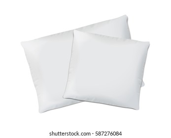 Pillow for your design and logo. Easy to change colors. Mock Up Vector template