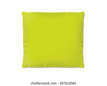 Pillow for your design and logo. Easy to change colors. EPS10