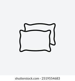 Pillowline vector icon. EPS 10