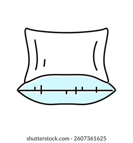 pillows bedroom interior color icon vector. pillows bedroom interior sign. isolated symbol illustration