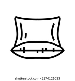pillows bedroom interior line icon vector. pillows bedroom interior sign. isolated contour symbol black illustration