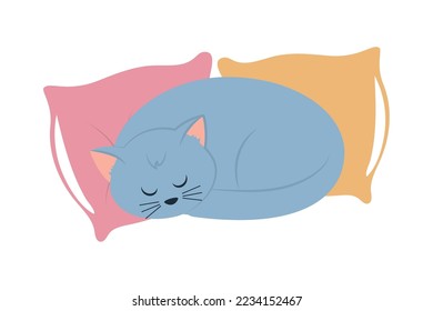 pillows with cozy cat icon