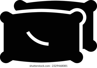 Pillows Glyph Icon - Single Icon, Vector