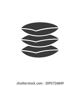 Pillows Icon Black and White Vector Graphic