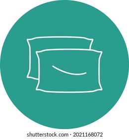 Imagen vectorial de icono de almohadas. También se puede usar para aplicaciones web, aplicaciones móviles y medios impresos.
