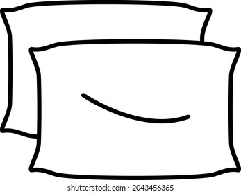 Pillows icon vector image. Can also be used for web apps, mobile apps and print media.