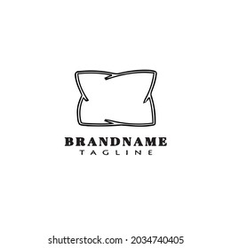 pillows logo design template icon black modern vector