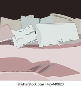 Pillows on bed