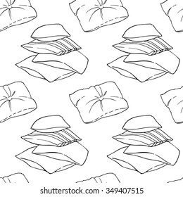 Pillows seamless pattern 