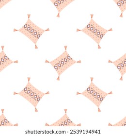 pillows seamless pattern on white background, soft textile