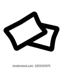 Pillows simple line icon. Pixel perfect