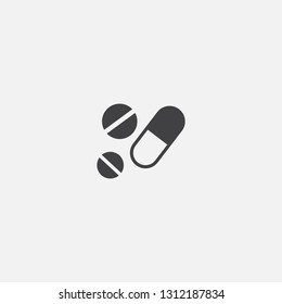 pills base icon. Simple sign illustration. pills symbol design. Can be used for web, print and mobile