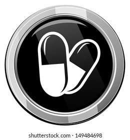 Pills black icon