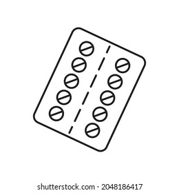 Dibujo vectorial de diseño de icono del blister