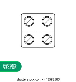 Pills in Blister Pack Icon