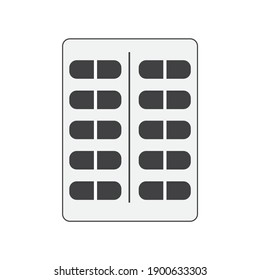 
Pills in blister pack icons