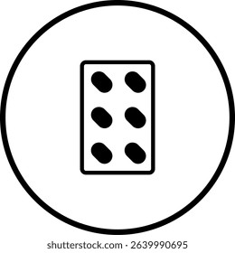Pills in Blister Pack: Minimalist Vector Illustration for Health and Medicine